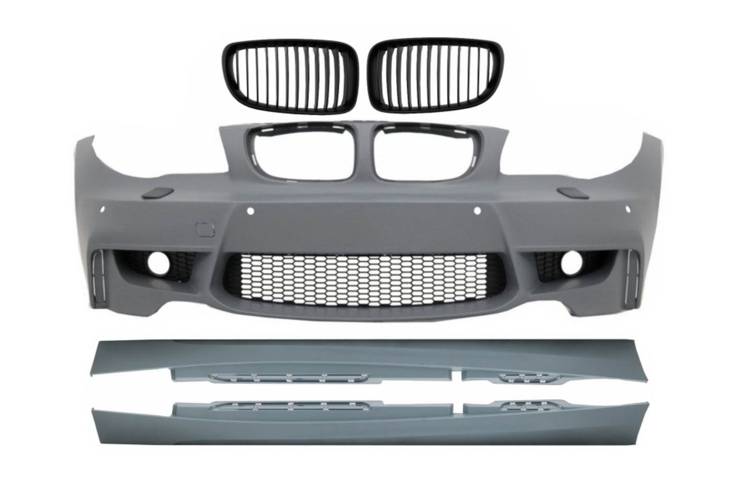 Frontstoßstange mit Seitenschweller für BMW 1er E87 2004-2011 1M Look PDC- CarPartsTuning
