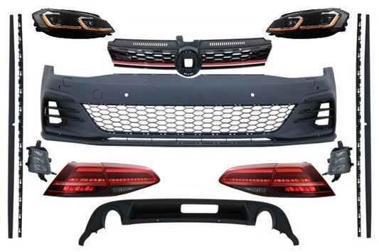 Kit für VW Golf 7.5 VII Facelift 17+ GTI Look Scheinwerfer Bi-Xenon Rückleuchten CarPartsTuning