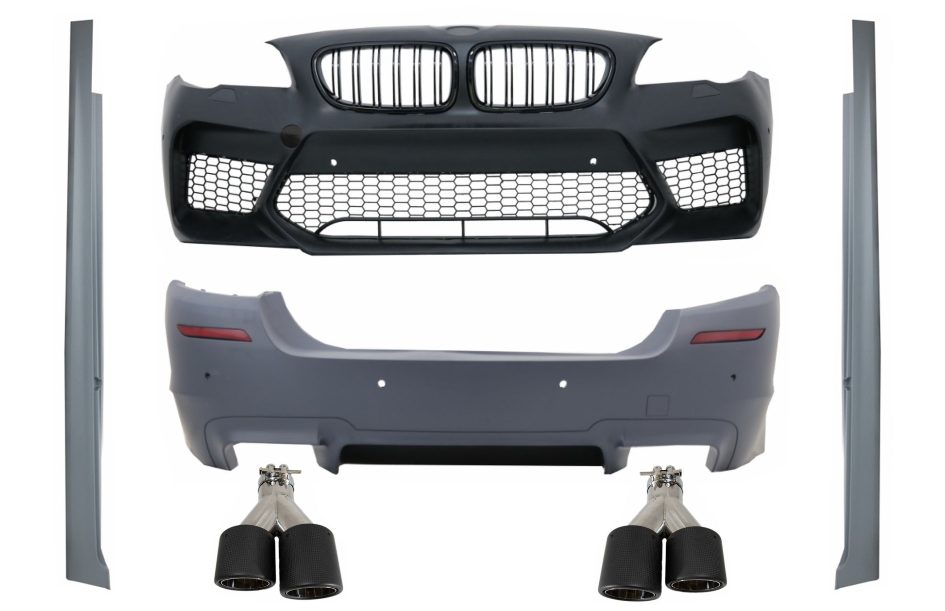 BodyKit für BMW 5er F10 11-17 Stoßfänge Seitenschweller Auspuff Carbon M5 Look CarPartsTuning