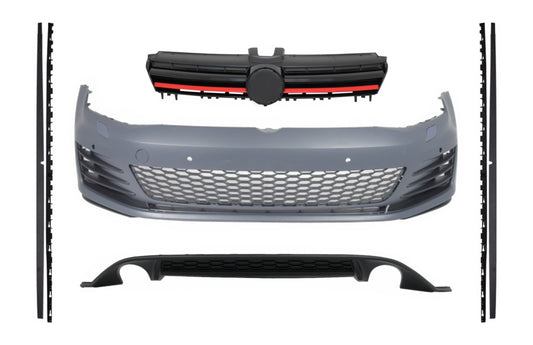 Bodykit für VW Golf 7 VII 2013-2016 GTI Look Stoßstange Seitenschweller Diffusor CarPartsTuning
