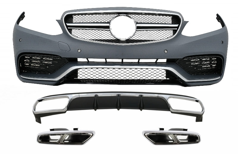 Diffusor für Mercedes E W212 Facelift 13-16 E65 Look nur Standard Stoßstange CarPartsTuning