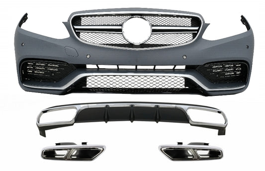 Diffusor für Mercedes E W212 Facelift 13-16 E65 Look nur Standard Stoßstange CarPartsTuning