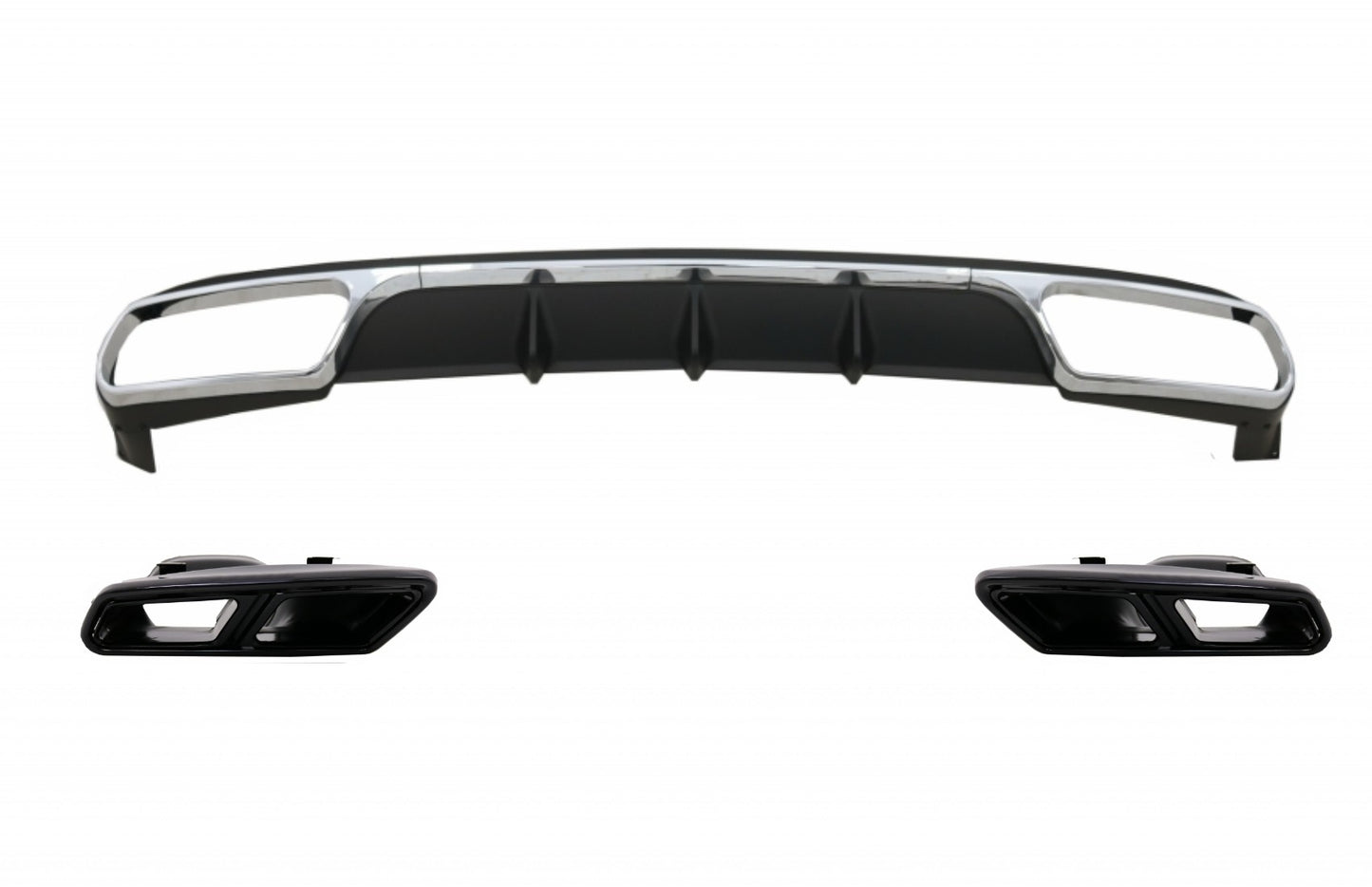 Diffusor für Mercedes E W212 Facelift 2013-2016 nur Standard Stoßstange Auspuff CarPartsTuning