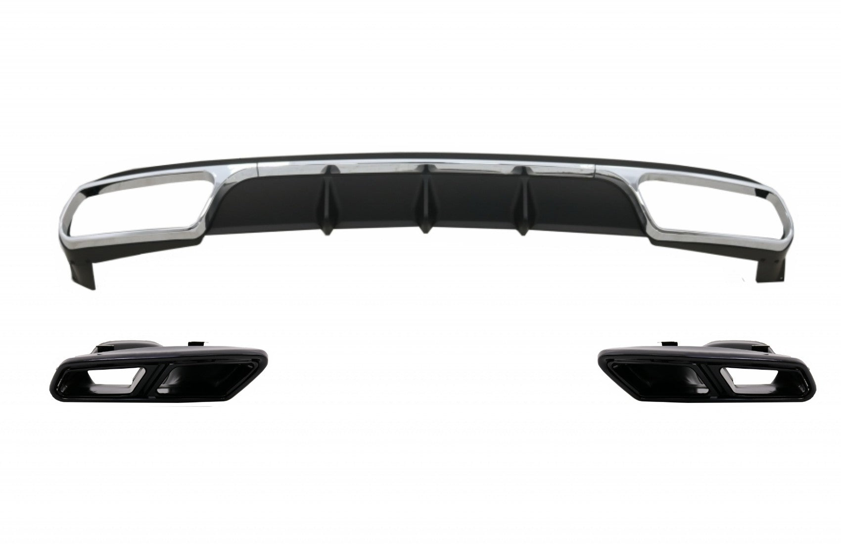 Diffusor für Mercedes E W212 Facelift 2013-2016 nur Standard Stoßstange Auspuff CarPartsTuning