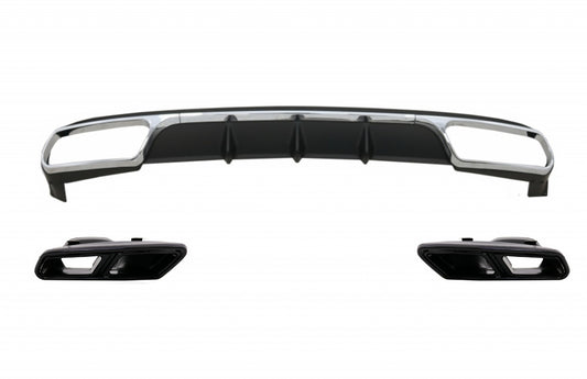 Diffusor für Mercedes E W212 Facelift 2013-2016 nur Standard Stoßstange Auspuff CarPartsTuning