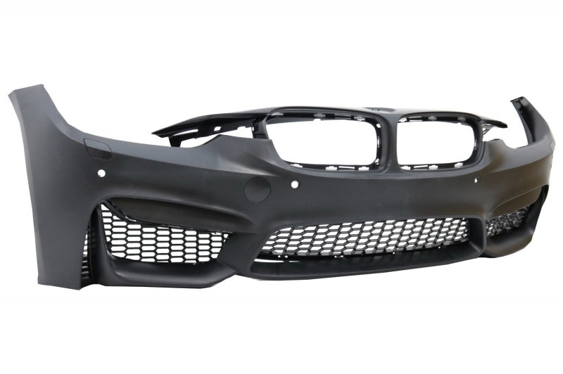 Kit für BMW 3 F30 11-15 F30 16+ M3 Look Front-Kotflügel Schwarz Chrom Stoßstange- CarPartsTuning