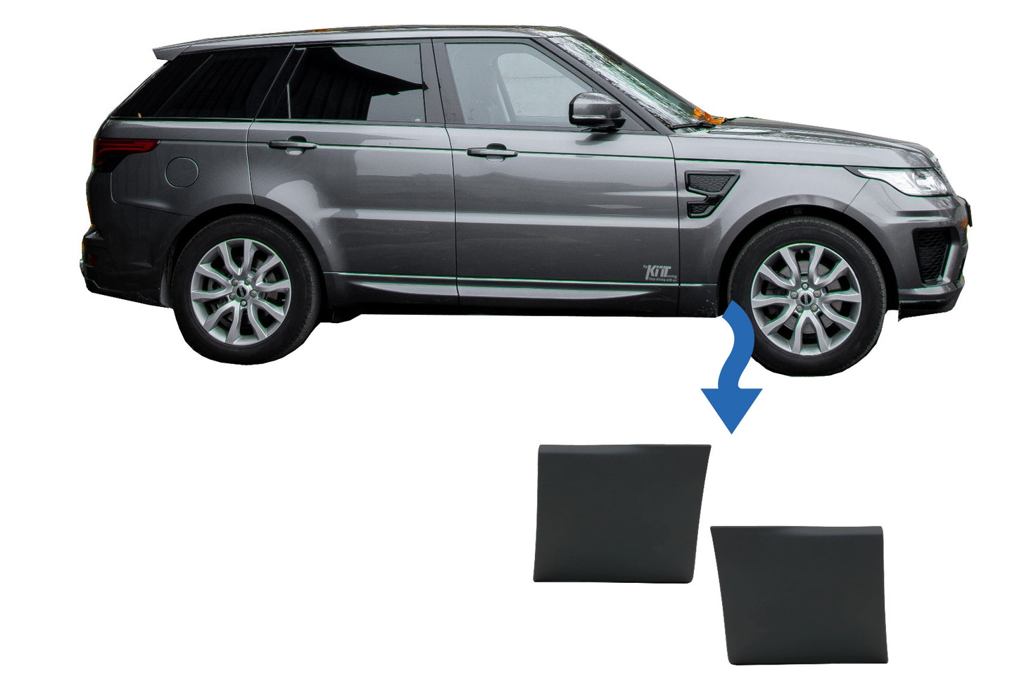 Vordere Untere Kotflügelleisten Passend Für Land Land Rover Range Rover Sport L494 (2013) Schwarz KITT