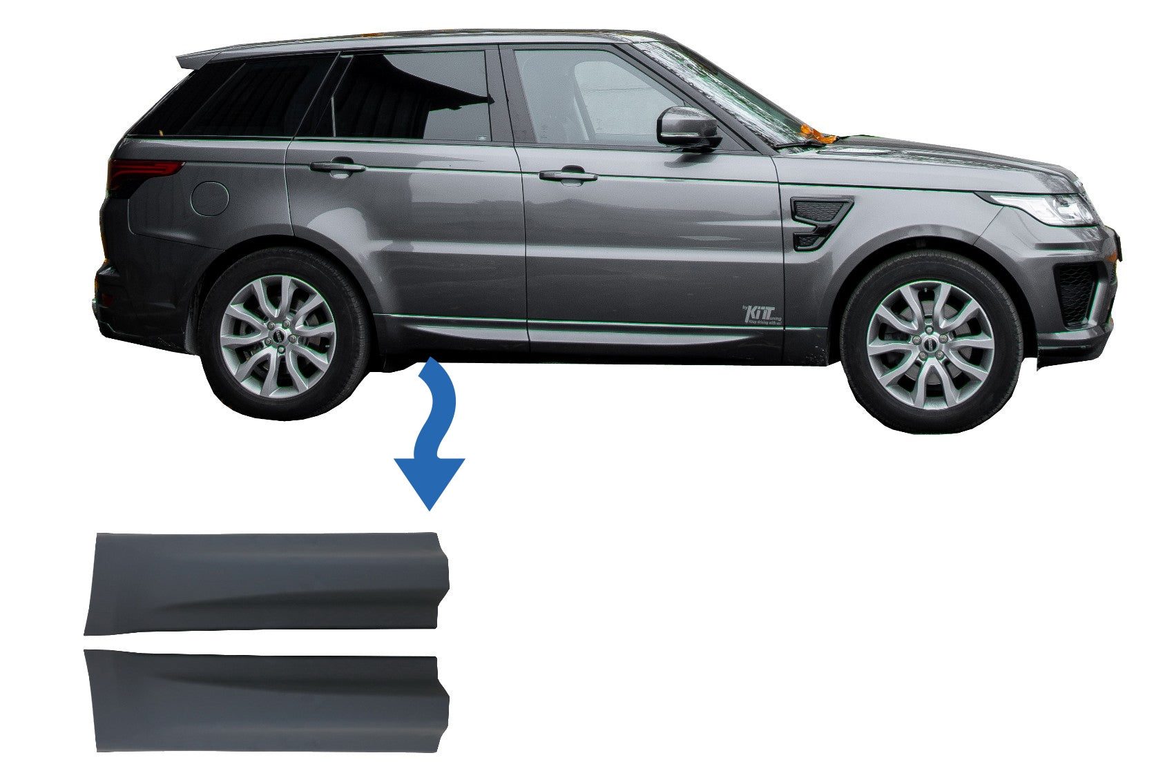 Untere Zierleisten Der Hinteren Tür Passend Für Land Rover Range Rover Sport L494 (2013) KITT