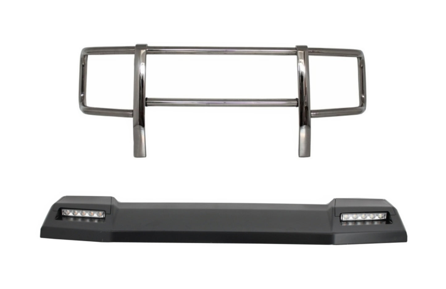 BullBar mit LED Vorderdachspoiler für Mercedes G W463 1989-2018 G63 G65 6x6 Look CarPartsTuning