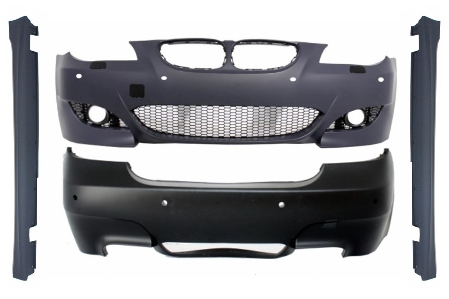 BodyKit für BMW 5er E60 LCI 07-10 Limo M5 Look Stoßstange 18mm Seitenschweller CarPartsTuning
