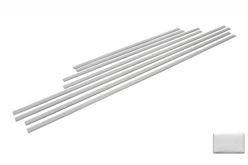 Add On Tür Streifen Aluminium Seite Aufkleber Dunkelgrau für Mercedes W463 89-15 CarPartsTuning