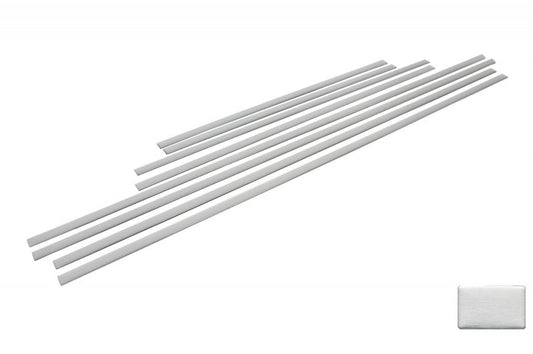 Add On Tür Streifen Aluminium Seite Aufkleber Dunkelgrau für Mercedes W463 89-15 CarPartsTuning