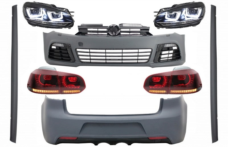 BodyKit für VW Golf VI 6 MK6 08-13 R20 Look Stoßstange Scheinwerfer RHD Rückleuchten CarPartsTuning