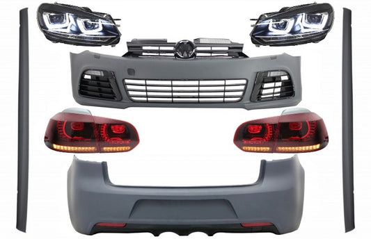BodyKit für VW Golf VI 6 MK6 08-13 R20 Look Stoßstange Scheinwerfer RHD Rückleuchten CarPartsTuning