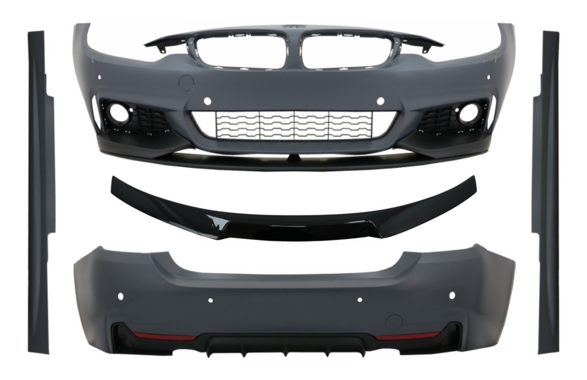 Bodykit für BMW F32 2013+ M-Performance Look Kofferraumspoiler Glänzend schwarz CarPartsTuning