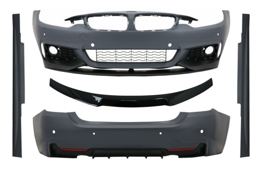 Bodykit für BMW F32 2013+ M-Performance Look Kofferraumspoiler Glänzend schwarz CarPartsTuning