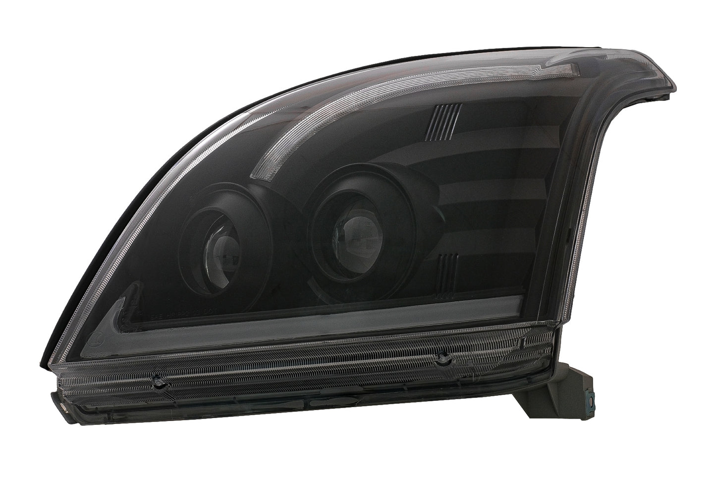 TUBE LIGHT LED Scheinwerfer passend für TOYOTA Land Cruiser FJ120 (2003-2009) Schwarz mit dynamischem Blinker LHD KITT Lightning