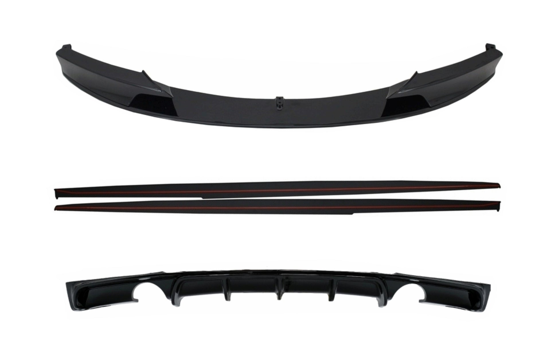 Diffusor für BMW 3 F30 F31 2011-2019 M3 Look Spoiler & Seitenschweller Zusatzlippe CarPartsTuning