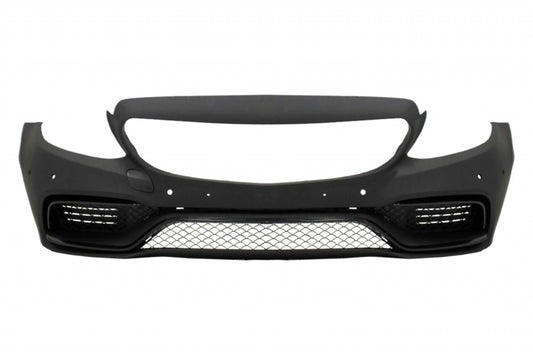 Stoßstange für Mercedes C-Klasse W205 S205 14-18 Kühlergrill Diffusor C63 Design Schwarz CarPartsTuning