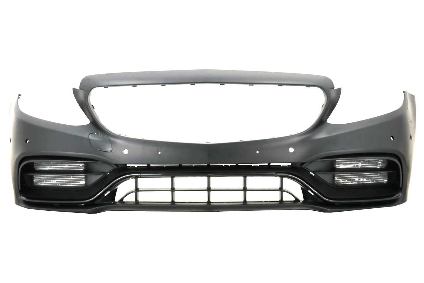 Frontstoßstange für Mercedes C W205 S205 A205 C205 14-18 C63 Look Gitter Schwarz CarPartsTuning