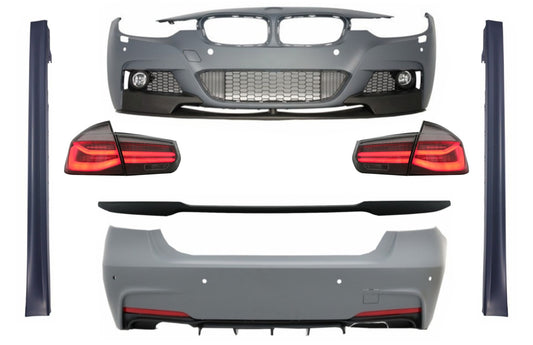 Body Kit für BMW 3er F30 11-19 Stoßstange Diffusor LED Rücklichter M Look CarPartsTuning