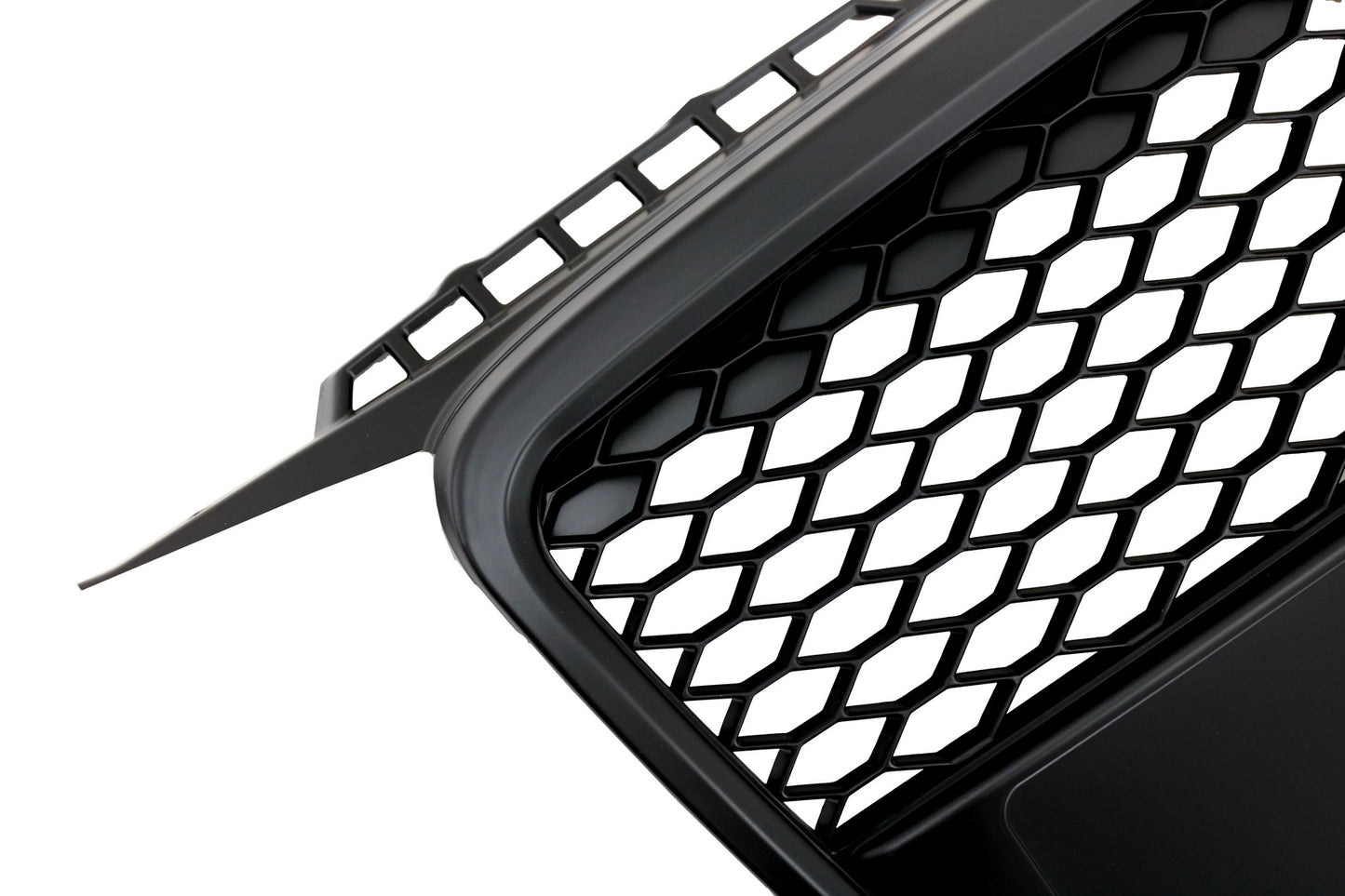 Kühlergrill ohne Emblem für Audi A3 8P 04–07 Hatchback Sportback RS Look Mattschwarz CarPartsTuning