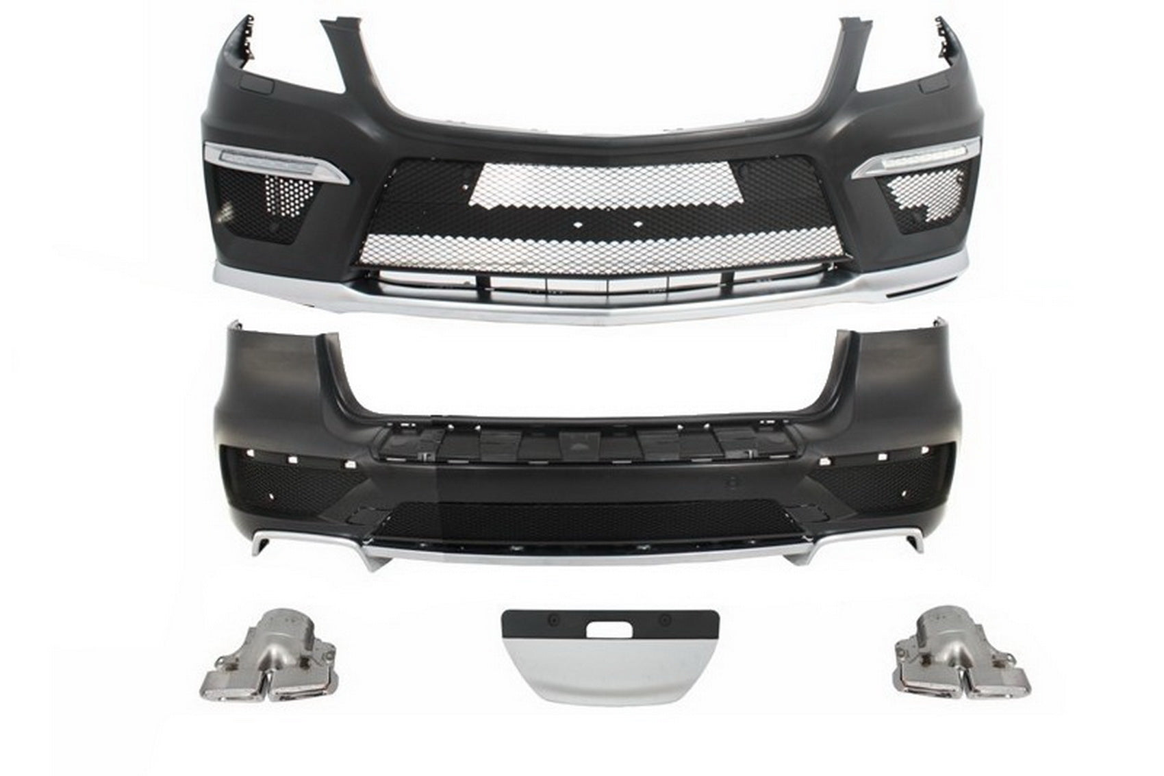 Bodykit für Mercedes ML-Klasse W166 12+ Stoßstange schalldämpfer ML63 Look CarPartsTuning