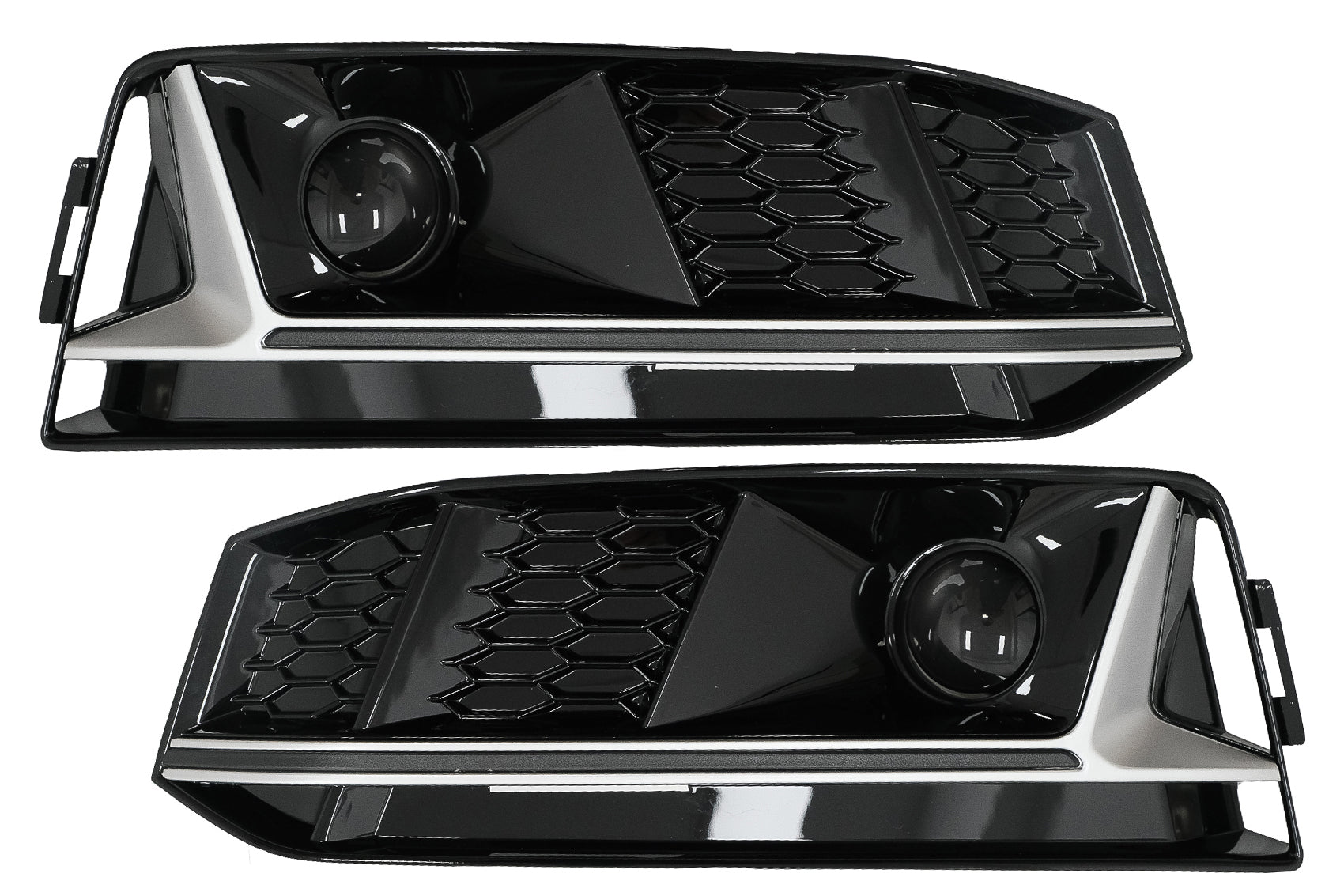 Niedriger Gitter ACC Abdeckungen für Audi A4 B9 S-Line 16-18 RS4 Look Silber CarPartsTuning