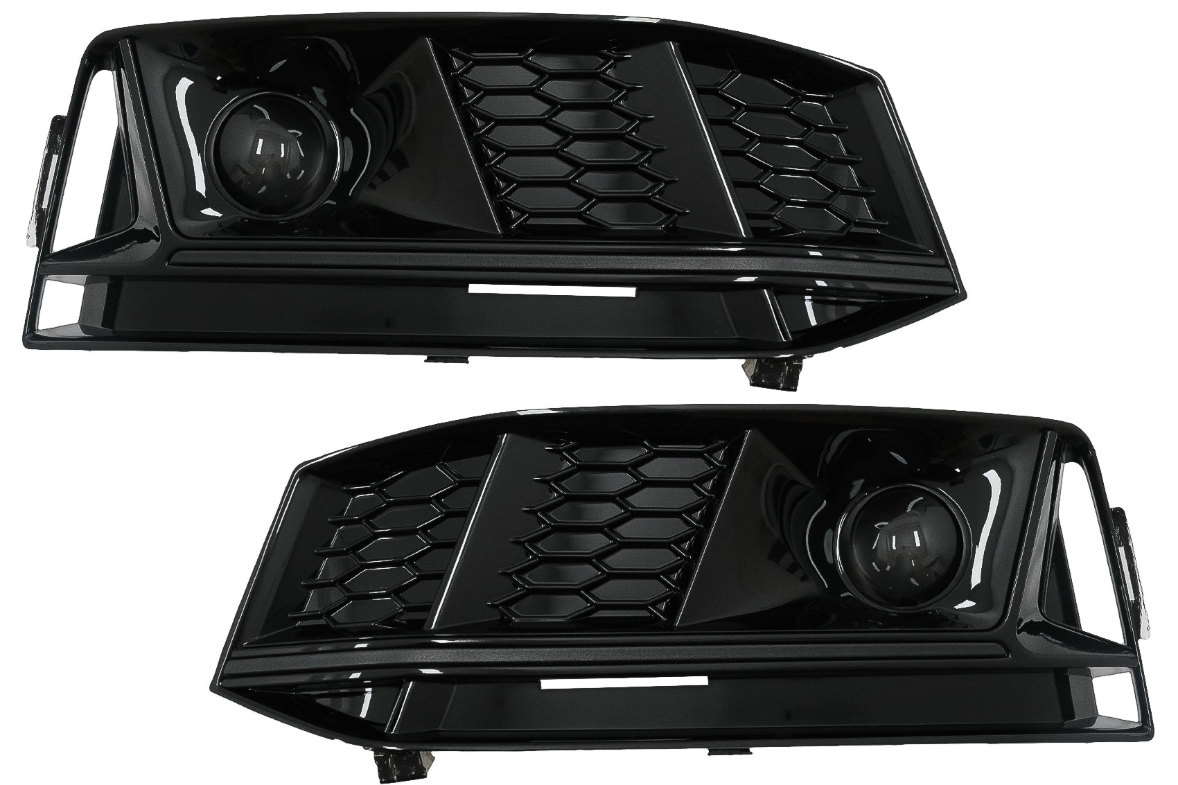 Niedriger Abdeckungen Gitter ACC für Audi A4 B9 S-Line 16-18 RS4 Look Schwarz CarPartsTuning