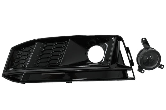 Niedriger Abdeckungen Gitter ACC für Audi A4 B9 S-Line 16-18 RS4 Look Schwarz CarPartsTuning
