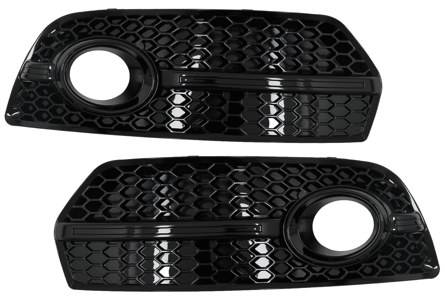 Nebelscheinwerferabdeckungen Seitengitter für Audi Q5 SUV 8R 08-11 RS Design Schwarz CarPartsTuning