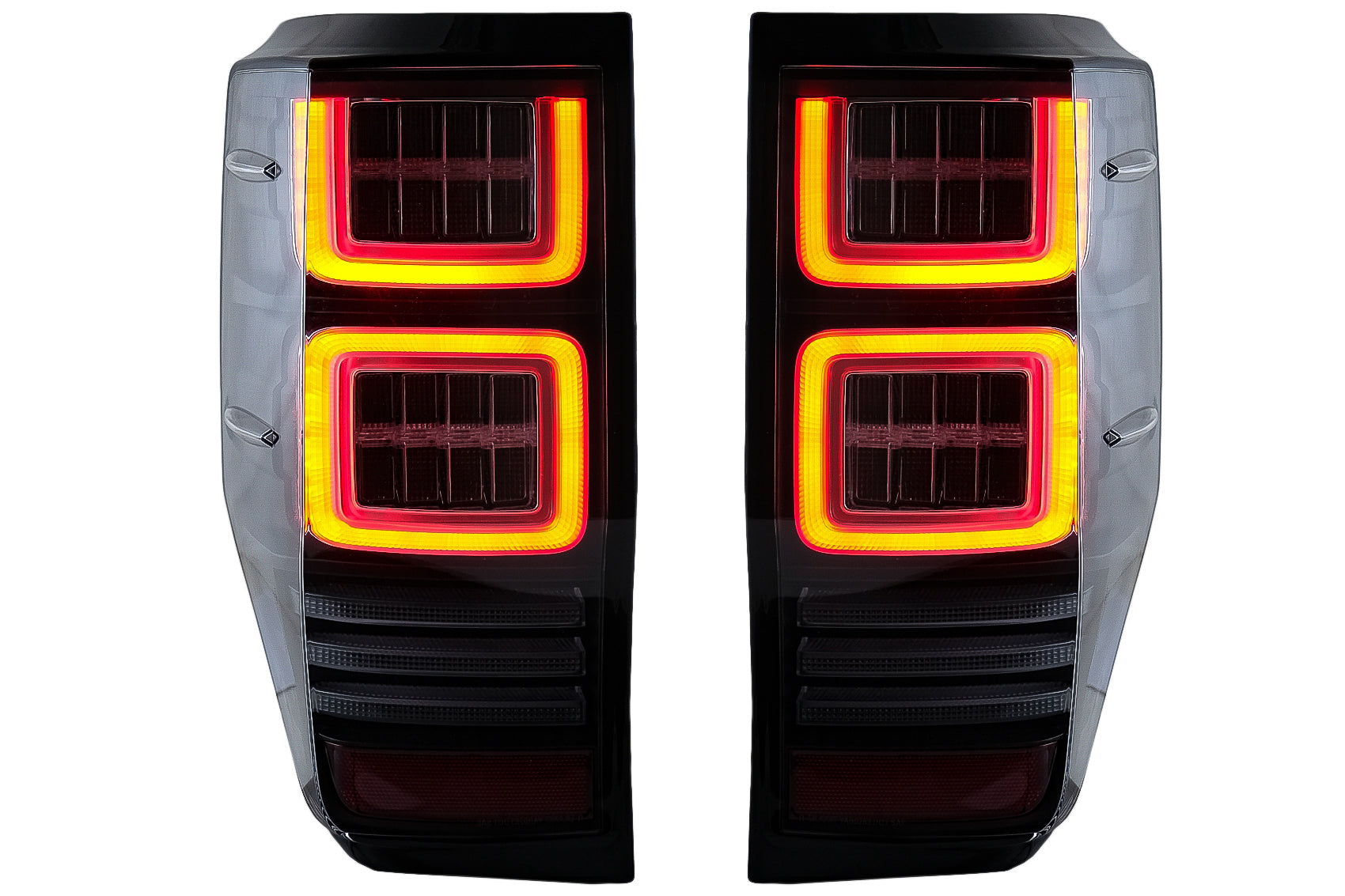 Rückleuchten LED Passend Für Ford Ranger (2012-2018) Klar Mit Sequentiellen Dynamischen Blinkern KITT