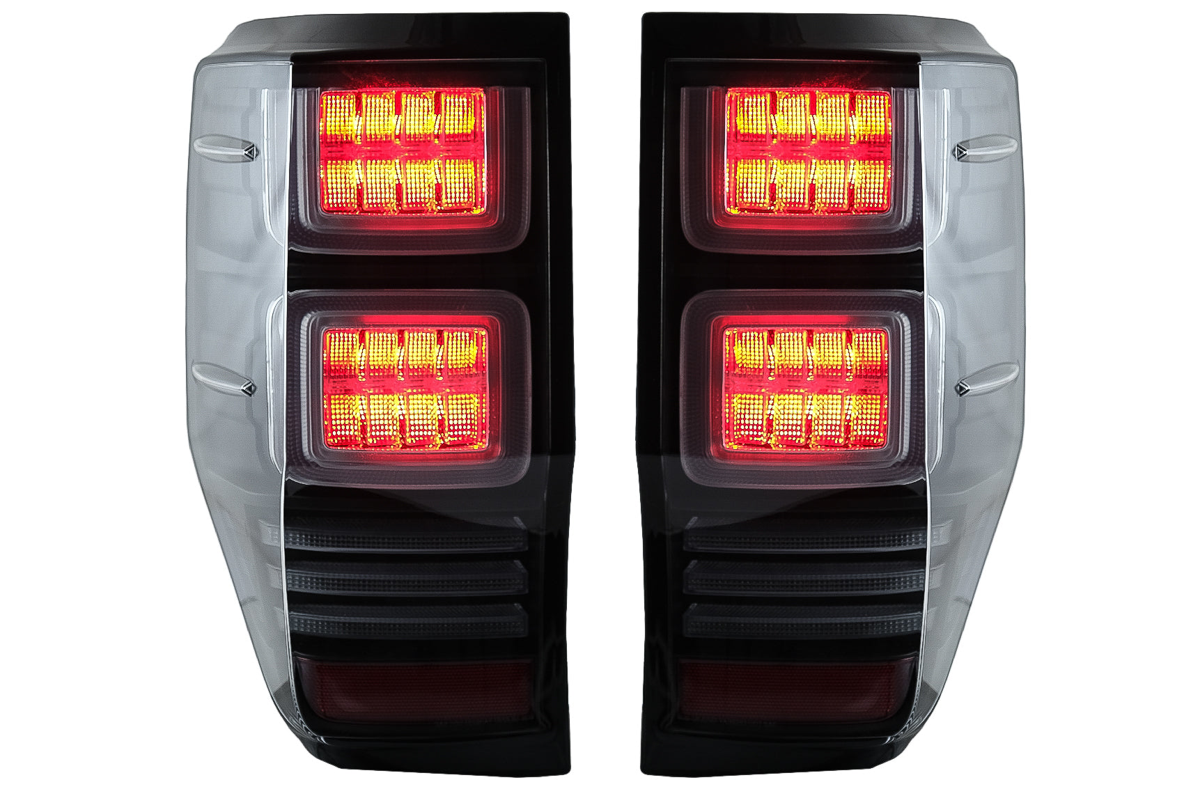 Rückleuchten LED Passend Für Ford Ranger (2012-2018) Klar Mit Sequentiellen Dynamischen Blinkern KITT