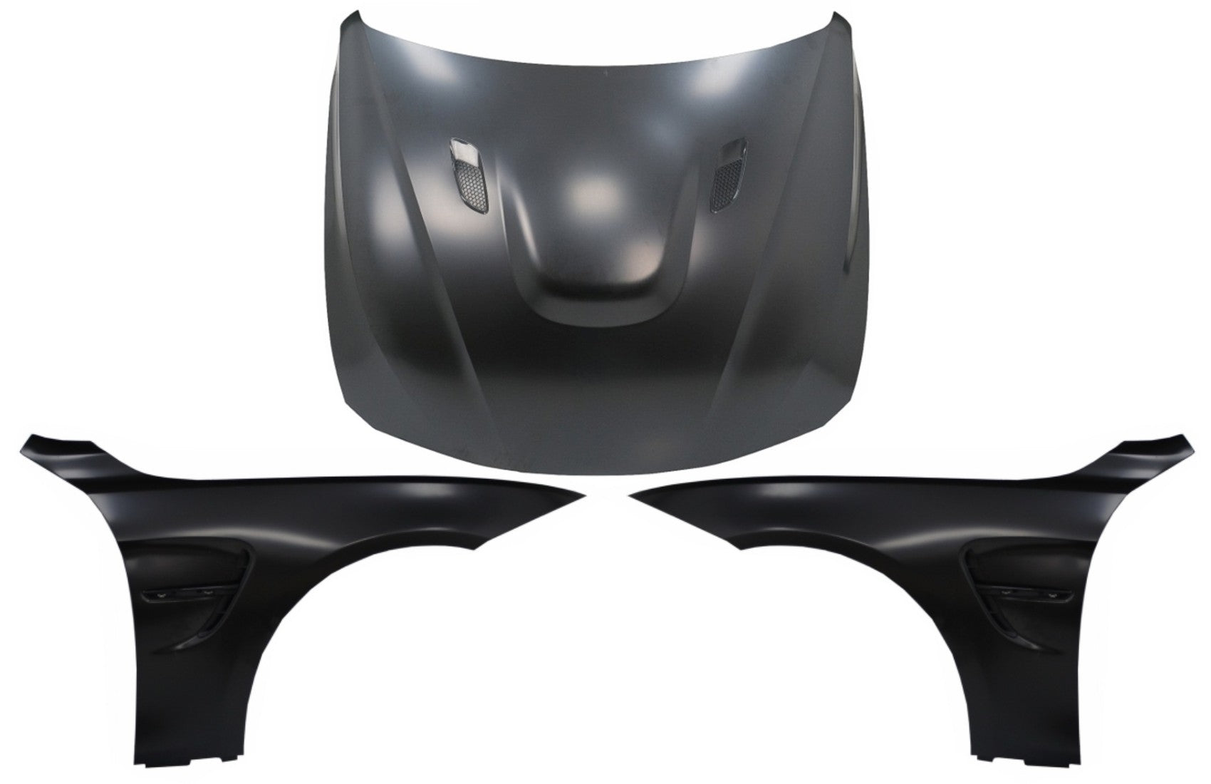Motorhaube Motorhaube Mit Vorderen Kotflügeln Schwarz Passend Für BMW 4er F32 F33 F36 (2013-2017) M3 M4 GTs Look KITT