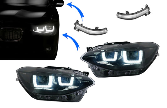 Osram LEDdriving Full LED Scheinwerfer Passend Für BMW 1er F20 F21 Mit Osram Full LEDdriving Spiegelblinkern Dynamisches Abbiegelicht Osram