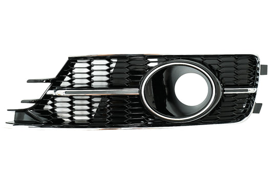 Niedriger Abdeckungen Seitengitter für AUDI A6 C7 4G Facelift 15-18 Glänzend schwarz Chrom CarPartsTuning