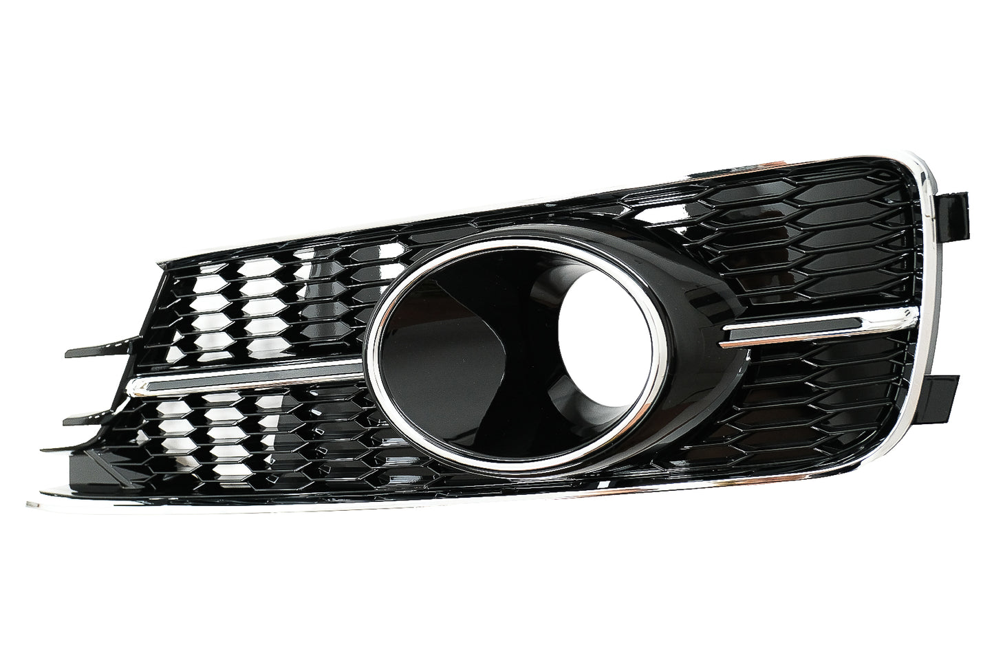 Niedriger Abdeckungen Seitengitter für AUDI A6 C7 4G Facelift 15-18 Glänzend schwarz Chrom CarPartsTuning