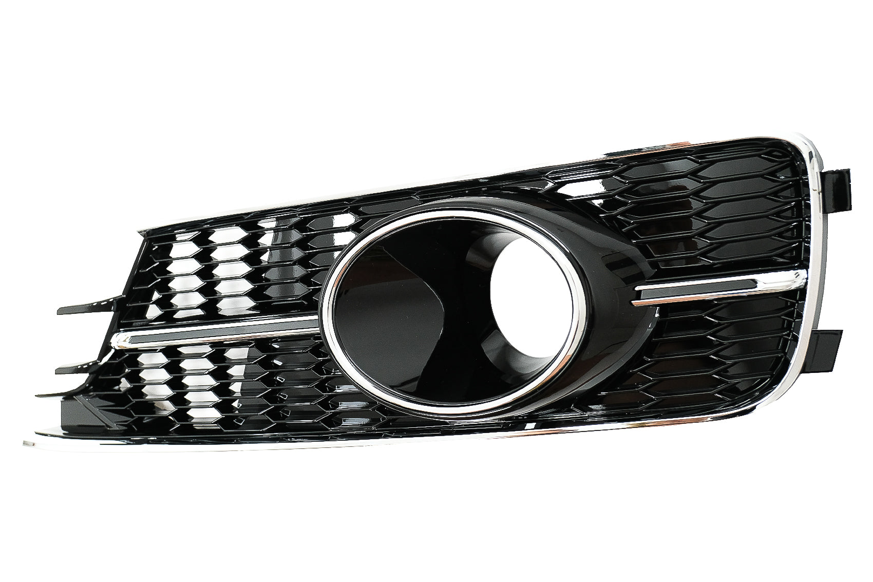 Niedriger Abdeckungen Seitengitter für AUDI A6 C7 4G Facelift 15-18 Glänzend schwarz Chrom CarPartsTuning