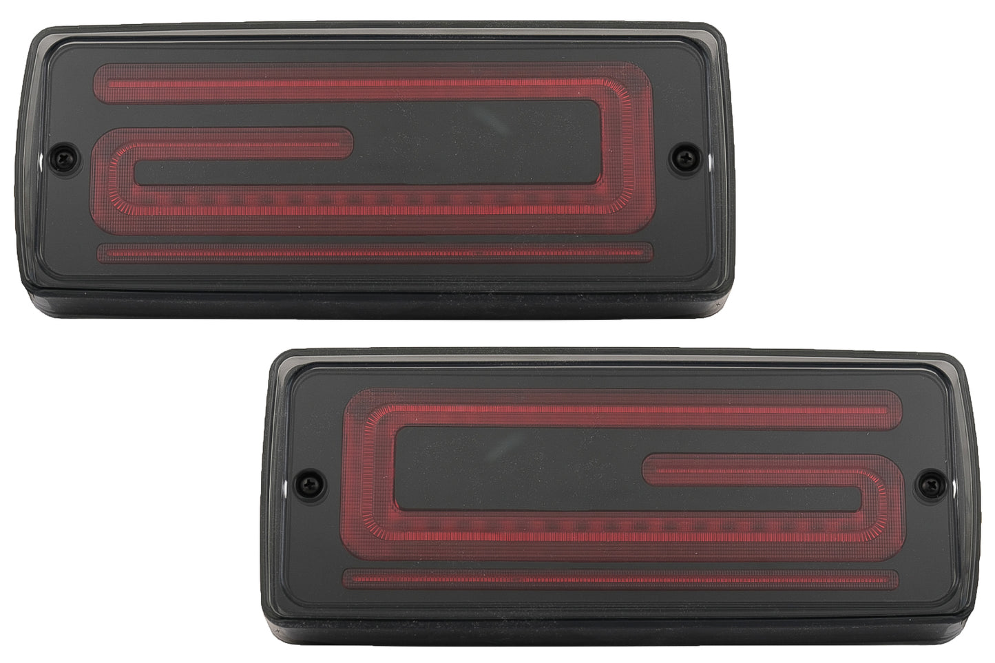 LED Rückleuchten für Mercedes G W463 08-17 Facelift 18 Look Dynamisch Start-up Rauch CarPartsTuning