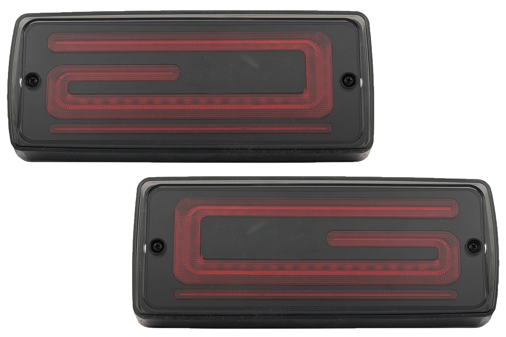 LED Rückleuchten für Mercedes G W463 08-17 Facelift 18 Look Dynamisch Start-up Rauch CarPartsTuning