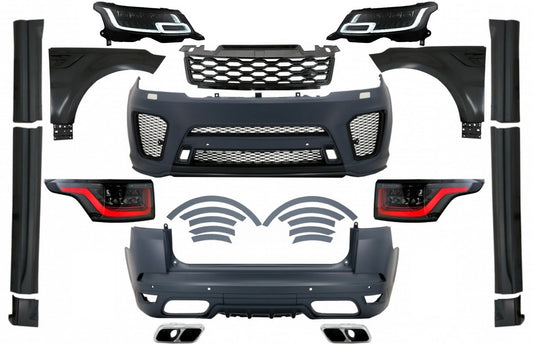 Bodykit LED Scheinwerfer Rücklichter für Sport L494 13-17 Umwandlung 19 SVR Look Carpartstuning Austria