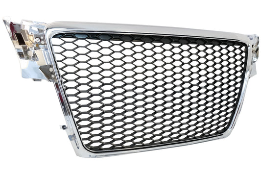 Einzelrahmengitter für AUDI A4 B8 07-12 Limousine Avant RS Design Chrom CarPartsTuning