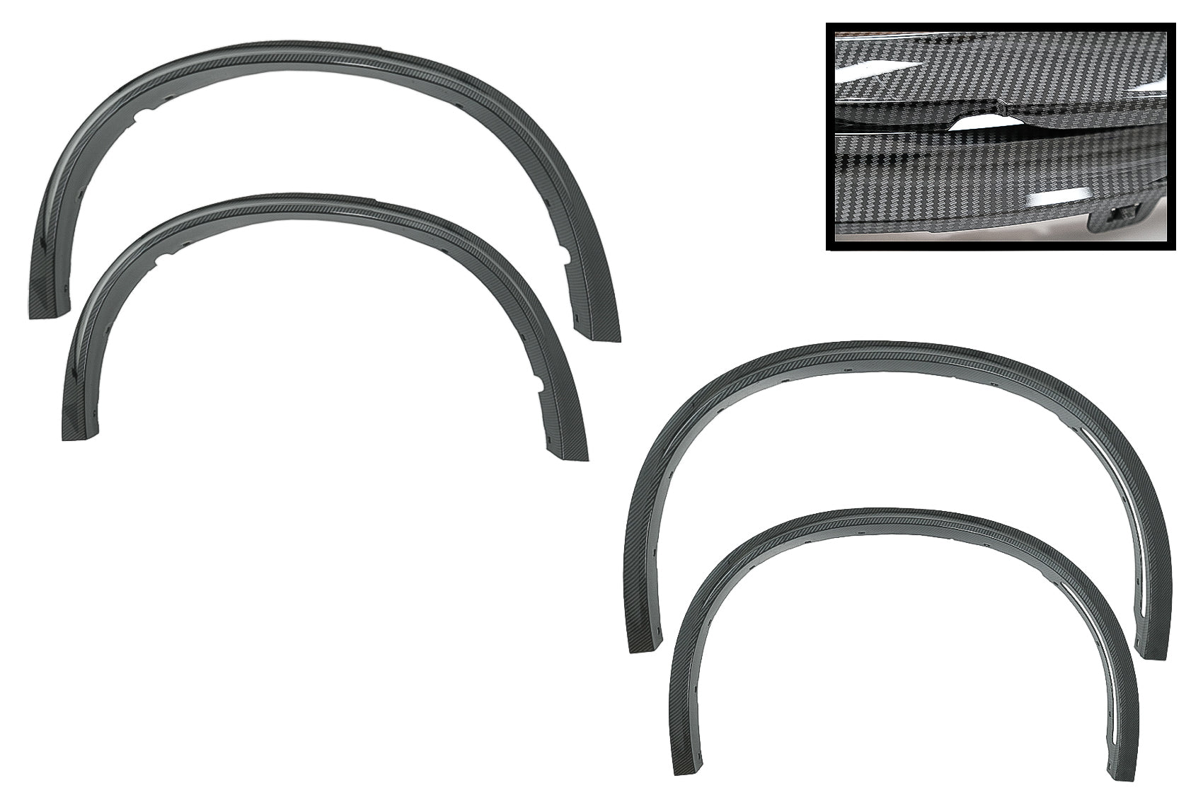Radkästen Kunststoffnieten für BMW X5 F15 14-18 M-Design M-Sport Carbon Look CarPartsTuning
