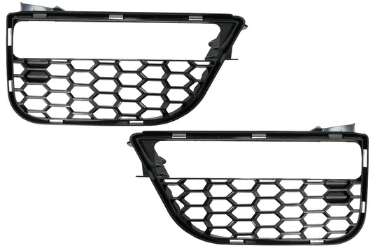 Nebellampe Abdeckungen Seite Gitter für BMW 5er G30 G31 2017+ M5 Look Glänzend schwarz CarPartsTuning