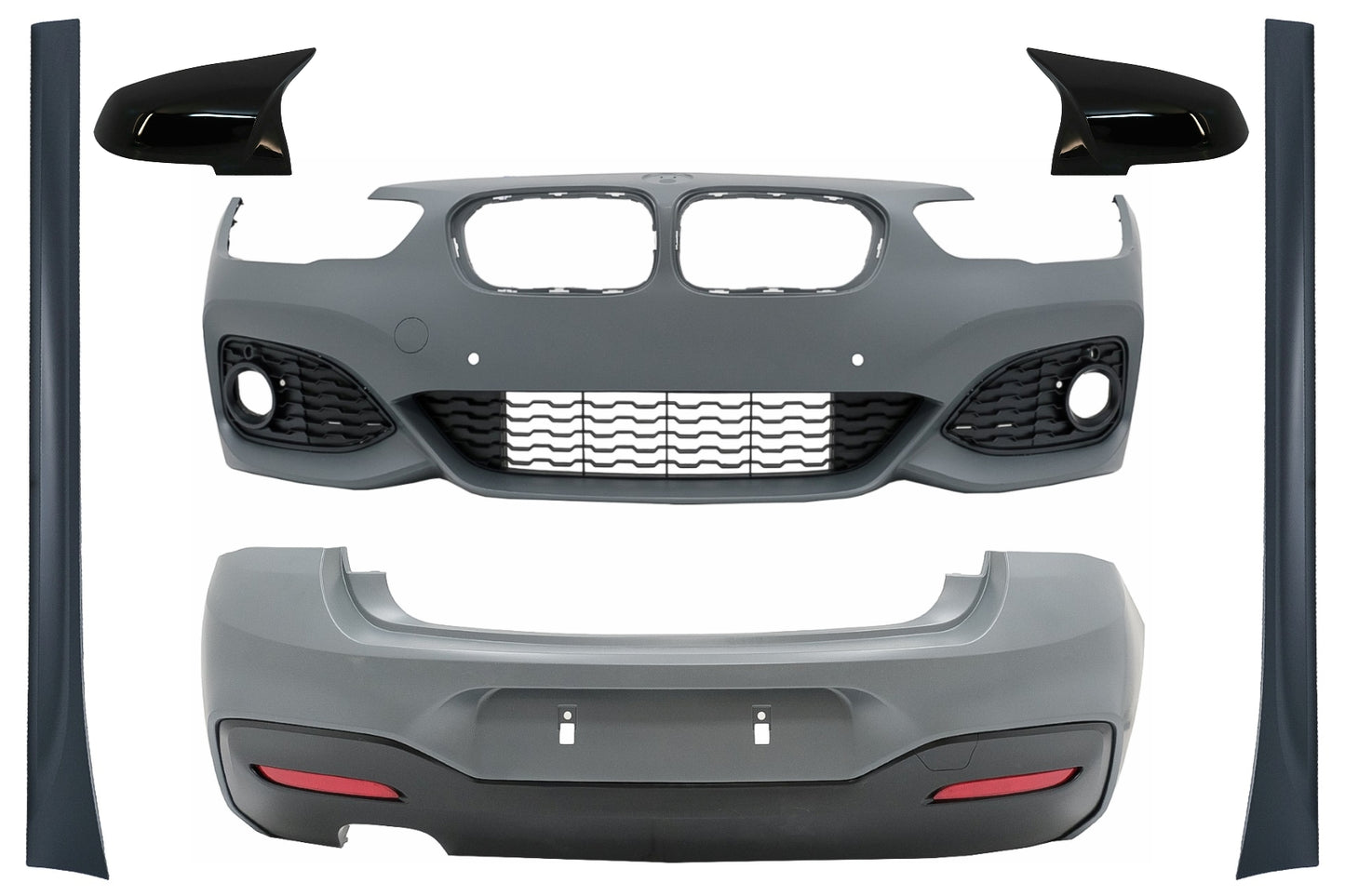 Bodykit Passend Für BMW 1er F20 LCI (2015-2018) Mit Spiegelkappen Im M-Technik Design KITT Specials