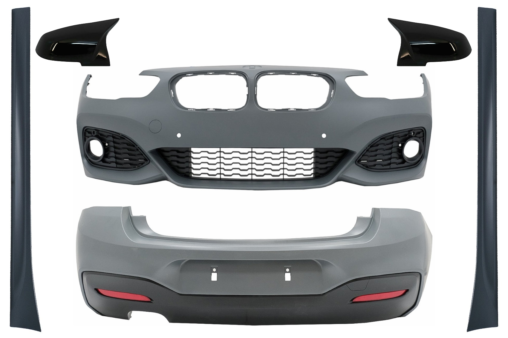 Bodykit Passend Für BMW 1er F20 LCI (2015-2018) Mit Spiegelkappen Im M-Technik Design KITT Specials