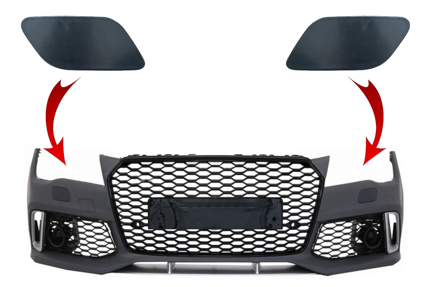 SRA Abdeckungen Frontstoßstange für Audi A7 4G 2010-2018 RS7 Design CarPartsTuning