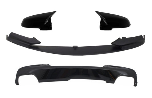Spoiler für BMW 5 F10 F11 15-17 M-Performance Look Spiegelabdeckungen Diffusor Schwarz CarPartsTuning