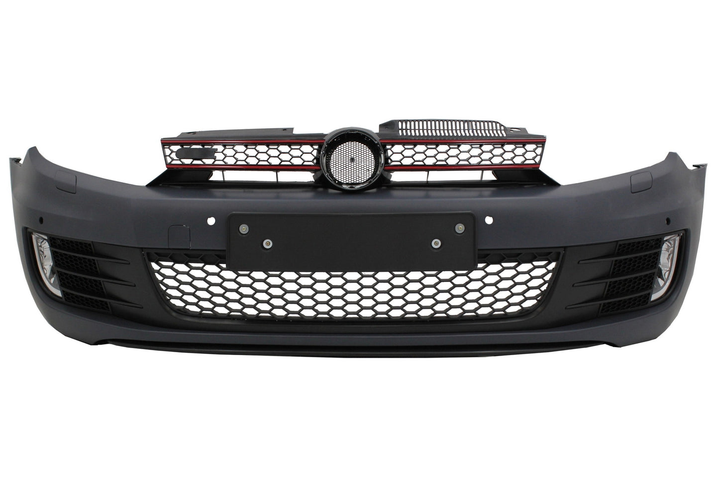 Frontstoßstange für VW Golf 6 MK6 08-13 GTI Look Lippe Erweiterung Spoiler Glänzend schwarz CarPartsTuning