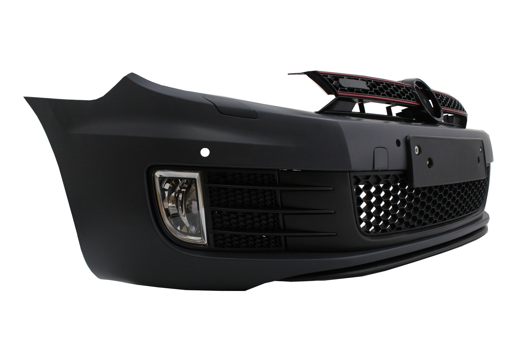 Frontstoßstange für VW Golf 6 MK6 08-13 GTI Look Lippe Erweiterung Spoiler Glänzend schwarz CarPartsTuning